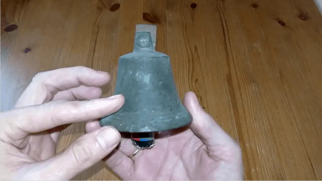 Antique Brass Bell Before Restoration