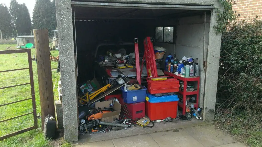 garage full of stuff