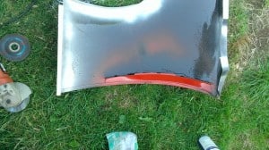 TR7 wing paint prep 5