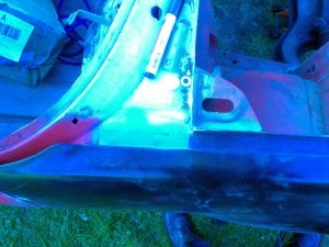 TR7 wing welded on 4